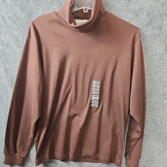 Jennifer Moore Women's sz LG Brown Turtleneck Top NEW - Picture 2 of 9